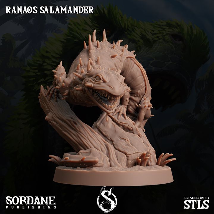 Ranaos Salamander - Coiled (30mm Base)
