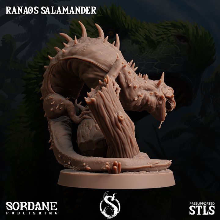 Ranaos Salamander - Coiled (30mm Base)