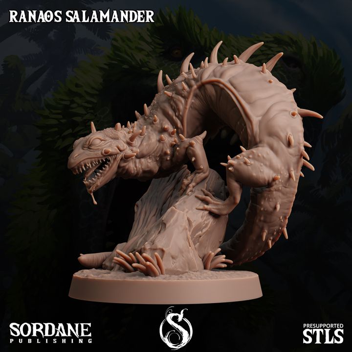 Ranaos Salamander - Coiled (30mm Base)