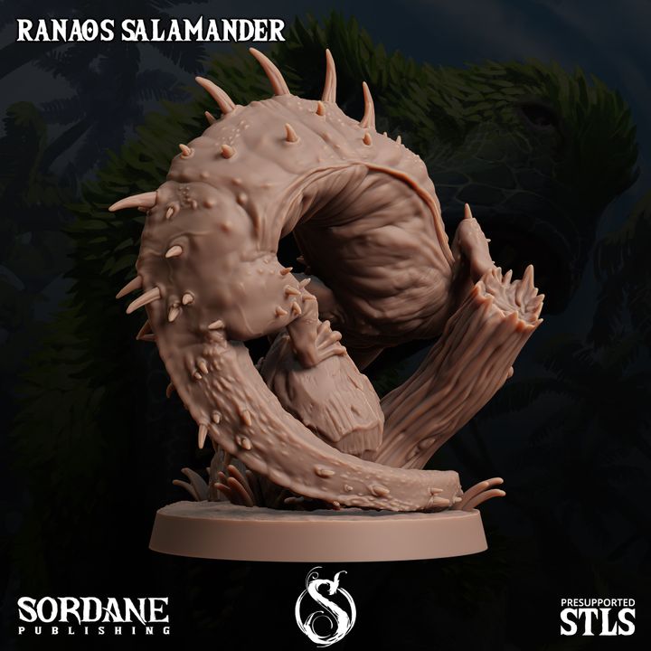 Ranaos Salamander - Coiled (30mm Base)