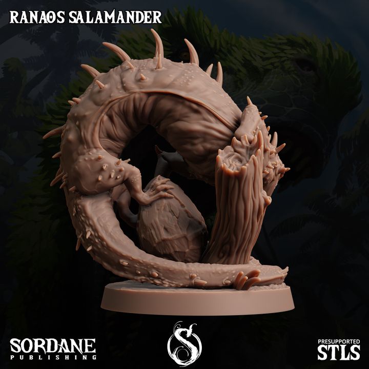 Ranaos Salamander - Coiled (30mm Base)