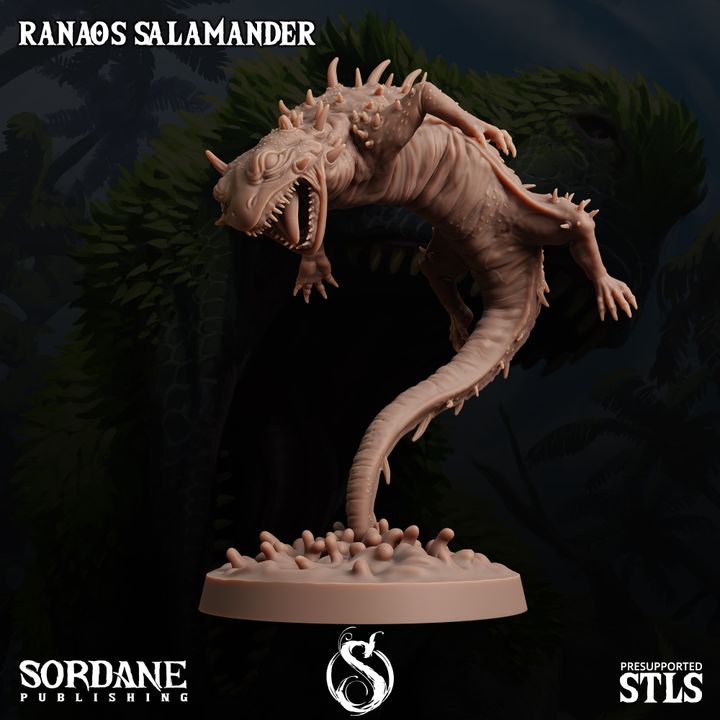 Ranaos Salamander - Coiled (30mm Base)