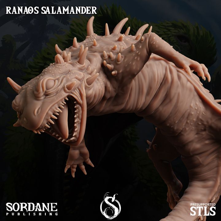 Ranaos Salamander - Coiled (30mm Base)