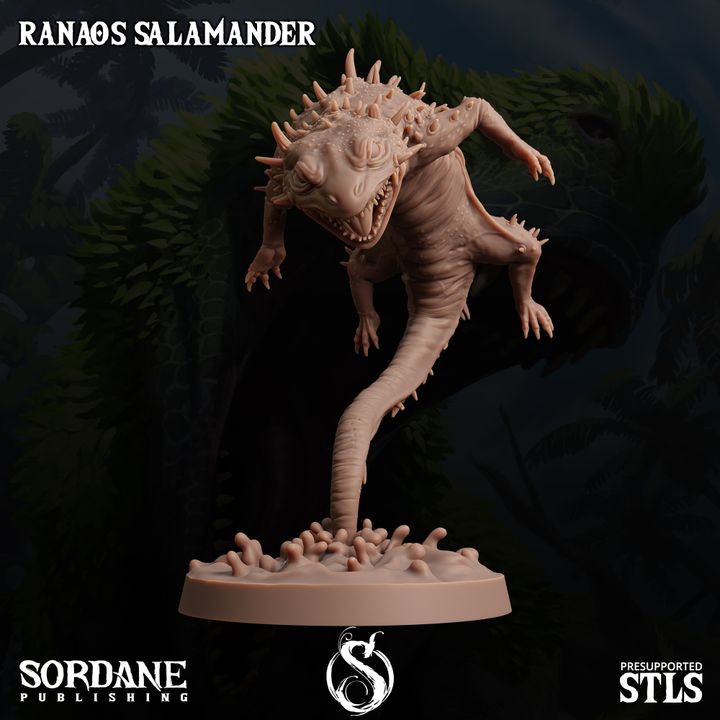 Ranaos Salamander - Coiled (30mm Base)