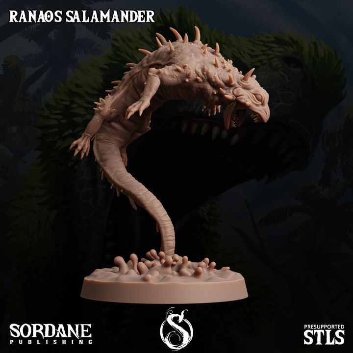 Ranaos Salamander - Coiled (30mm Base)