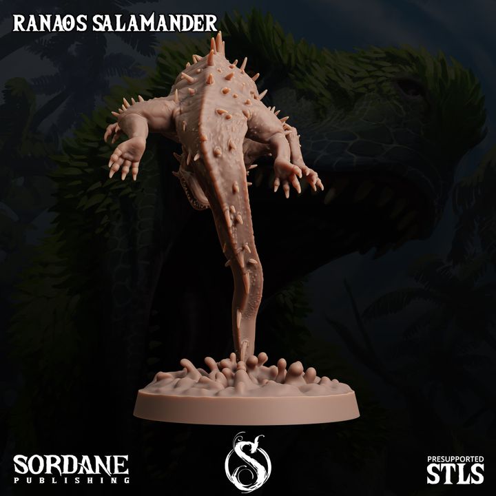 Ranaos Salamander - Coiled (30mm Base)