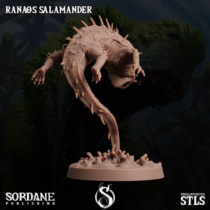 Ranaos Salamander - Coiled (30mm Base)