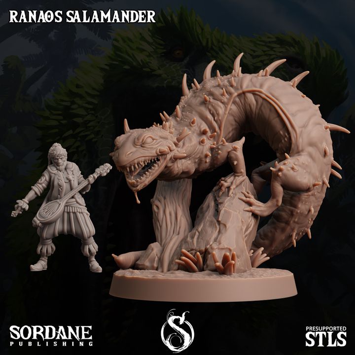 Ranaos Salamander - Coiled (30mm Base)