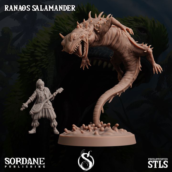 Ranaos Salamander - Coiled (30mm Base)
