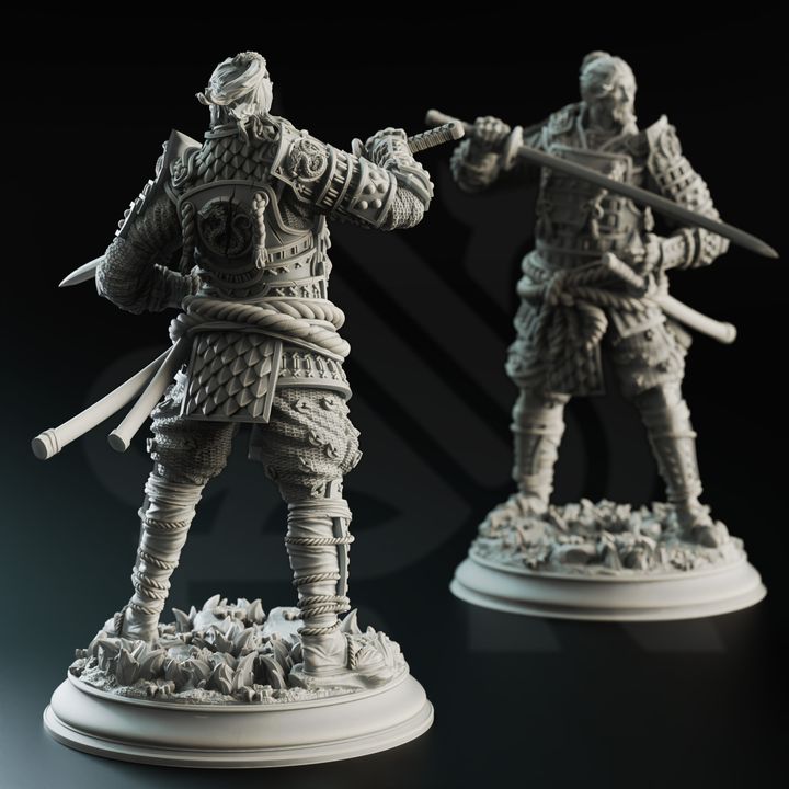 Wandering Samurai Fighter Warrior | Medium | DM Stash | D&D DnD Pathfinder Miniature