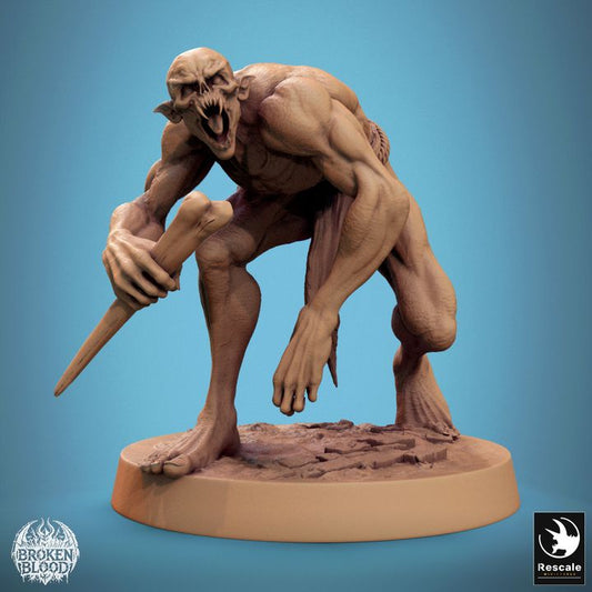 Savage Ghoul Stalking Undead Miniature | Medium | Rescale Miniatures | D&D DnD Pathfinder Miniature