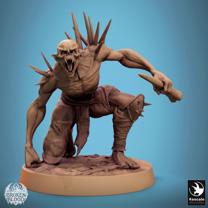 Collection Savage Undead Ghoul Miniature | Medium | Rescale Miniatures | D&D DnD Pathfinder Miniature