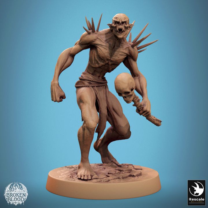 Collection Savage Undead Ghoul Miniature | Medium | Rescale Miniatures | D&D DnD Pathfinder Miniature