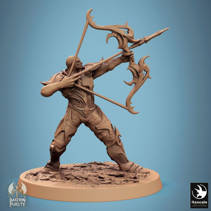 Celestial Warrior Archer Bow Stance | Large | Rescale Miniatures | D&D DnD Pathfinder Miniature
