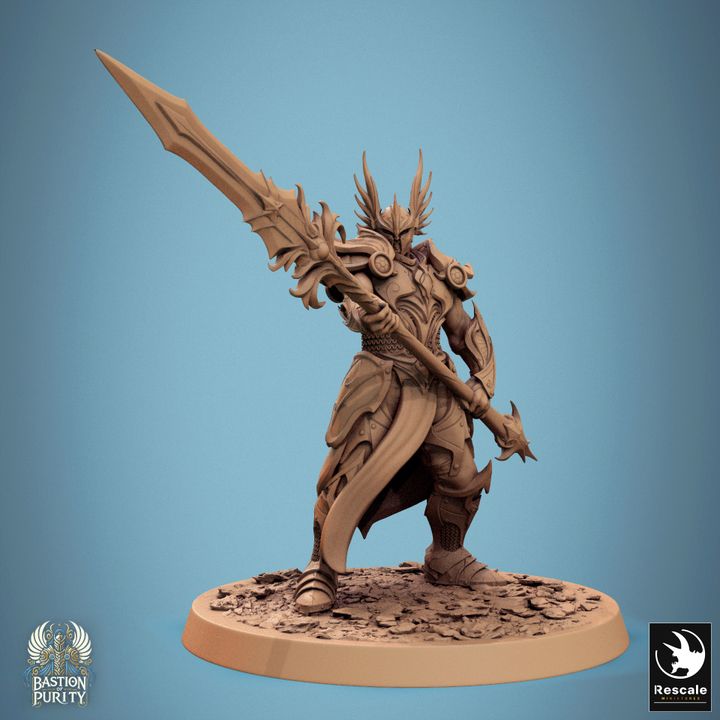 Celestial Guardian Paladin Spear | Large | Rescale Miniatures | D&D DnD Pathfinder Miniature