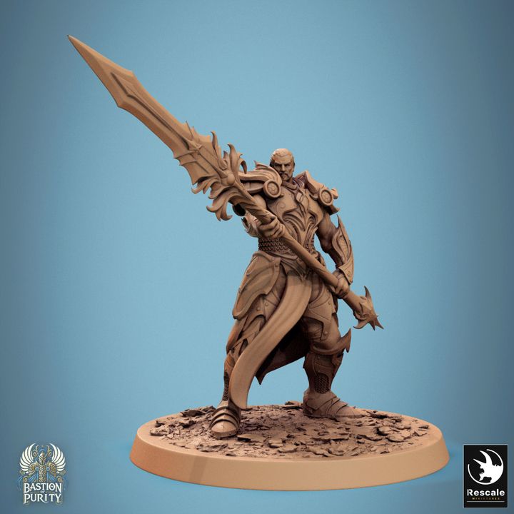 Celestial Guardian Paladin Spear | Large | Rescale Miniatures | D&D DnD Pathfinder Miniature