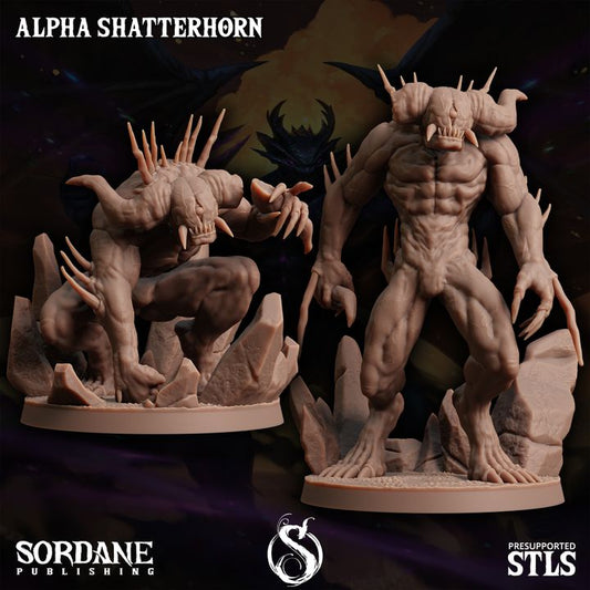 Void Shatterhorn Alpha - Crouching (75mm Base)
