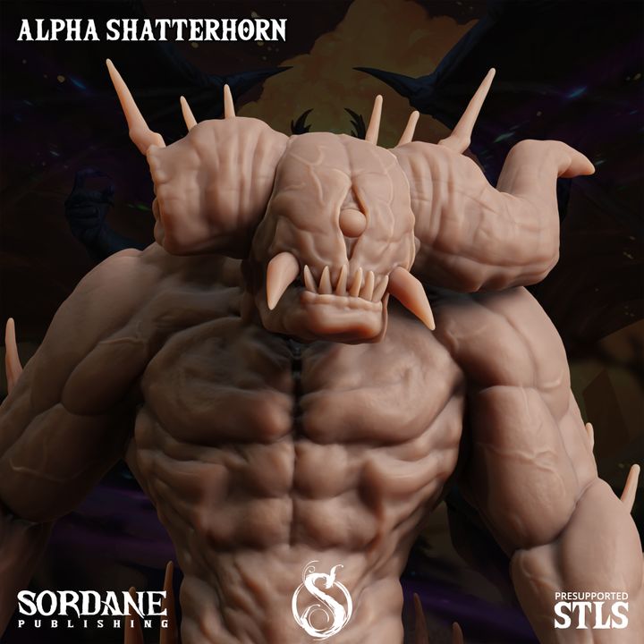 Void Shatterhorn Alpha - Crouching (75mm Base)