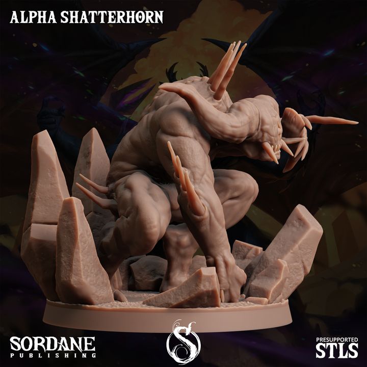 Void Shatterhorn Alpha - Crouching (75mm Base)