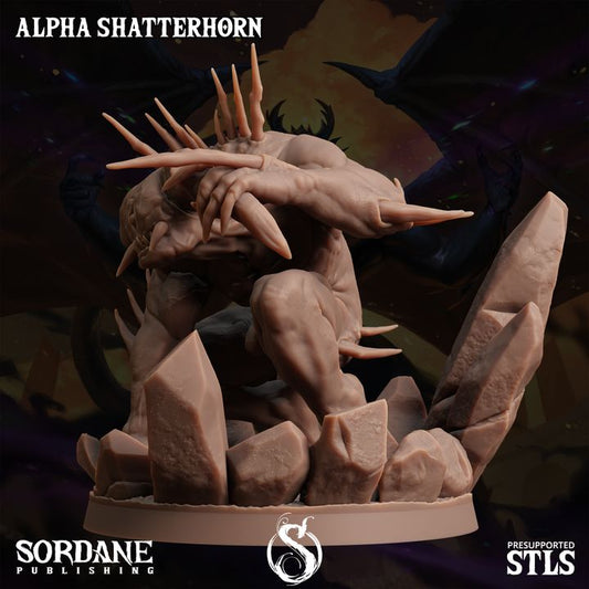 Void Shatterhorn Alpha - Crouching (75mm Base)