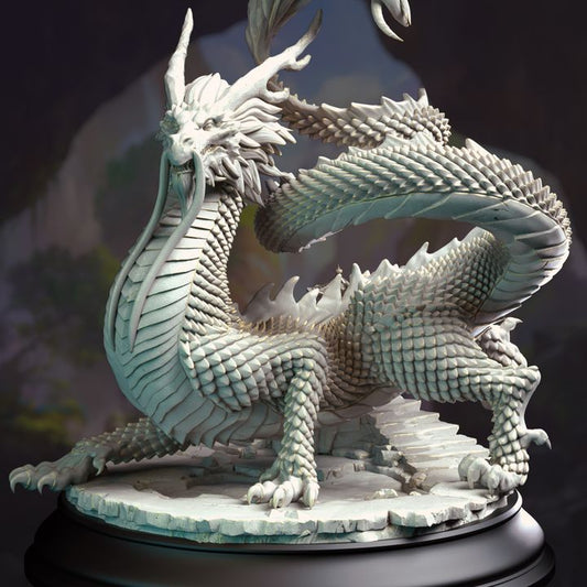 Eastern Crimson Dragon Gargantuan | DM Stash | D&D DnD Pathfinder Miniature