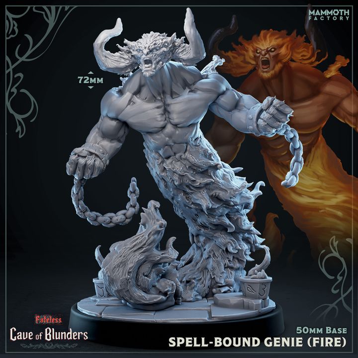 Genie Elemental Djinn Sorcerer | Large | Mammoth Factory | D&D DnD Pathfinder Miniature