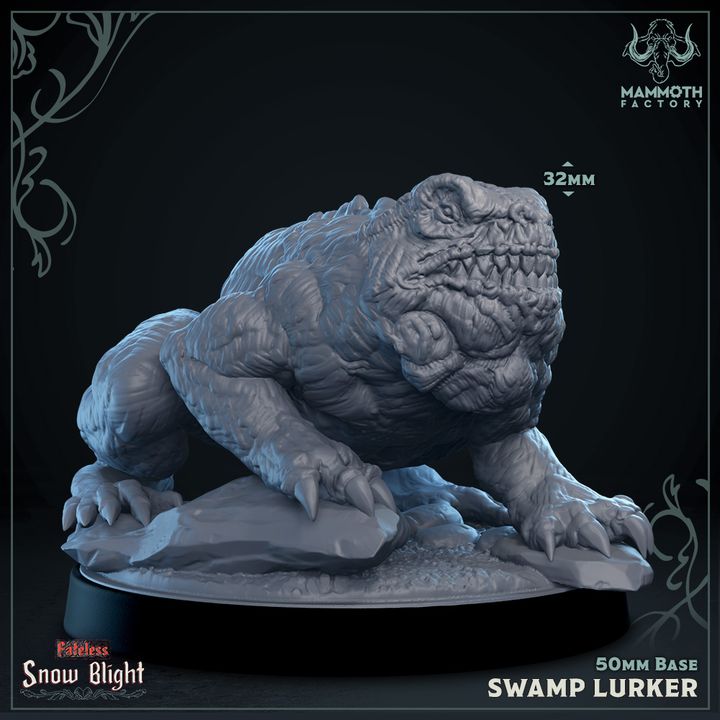 Swamp Lurker Giant Toad Monster | Large | Mammoth Factory | D&D DnD Pathfinder Miniature