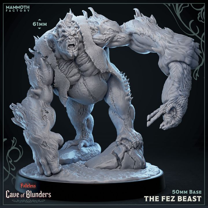 Demon Gorilla Beast Fiend | Large | Mammoth Factory | D&D DnD Pathfinder Miniature