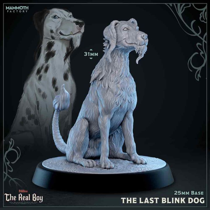 Blink Dog Fey Creature Teleporting | Medium | Mammoth Factory | D&D DnD Pathfinder Miniature
