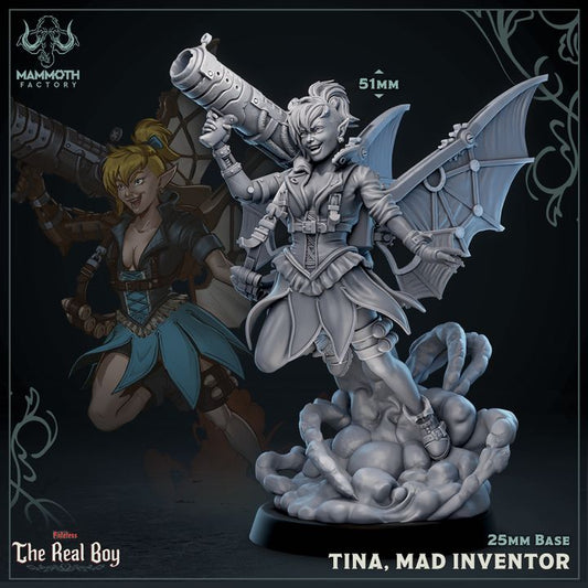 Fairy Artificer Tinkerer Wings | Medium | Mammoth Factory | D&D DnD Pathfinder Miniature
