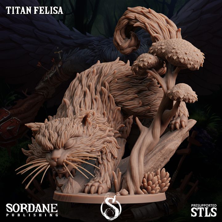 Titan Prowling Beast Nature | Medium | Sordane Publishing | D&D DnD Pathfinder Miniature