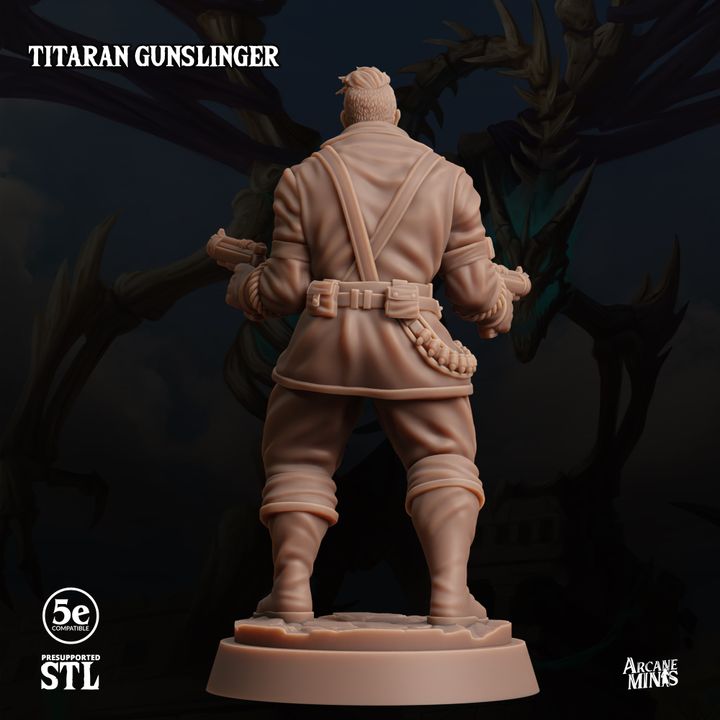 Steampunk Gunslinger Miniature | Medium | Sordane Publishing | D&D DnD Pathfinder Miniature