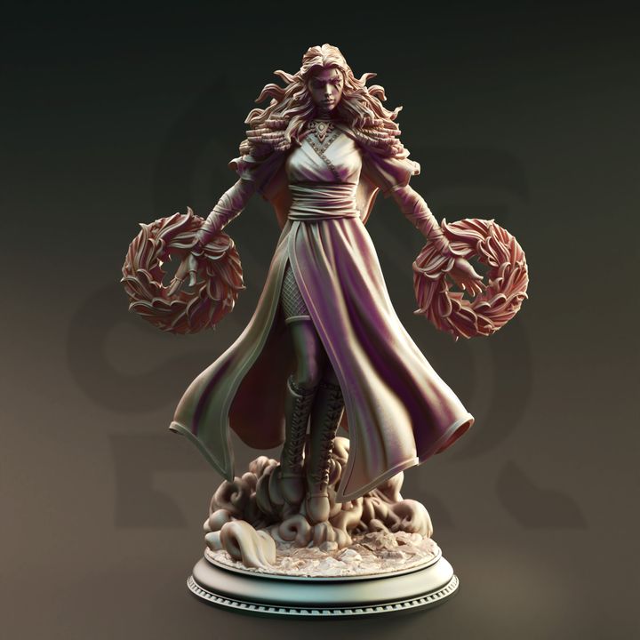 Half-Elf Sorceress Spellcaster Magic | Medium | DM Stash | D&D DnD Pathfinder Miniature