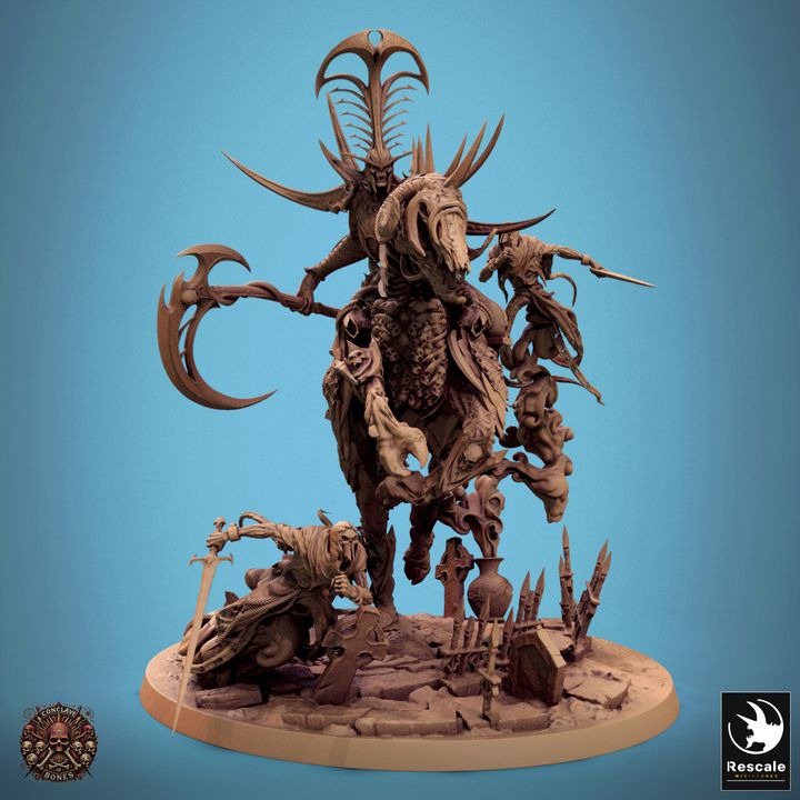 Velkaran, the Wraith Rider - Commanding (120 x 92mm Base)