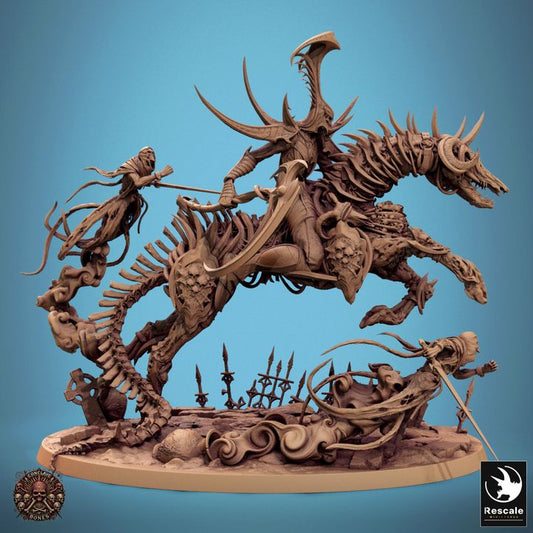Velkaran, the Wraith Rider - Commanding (120 x 92mm Base)