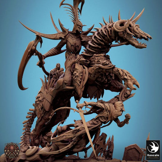 Velkaran, the Wraith Rider - Commanding (120 x 92mm Base)