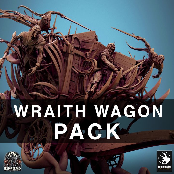 Collection Phantom Wraith Coach Constructs | Colossal | Rescale Miniatures | D&D DnD Pathfinder Miniature