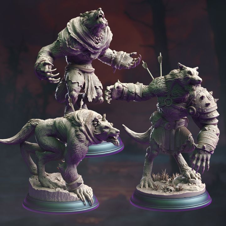Werewolf Warrior Howling Miniature | Medium | DM Stash | D&D DnD Pathfinder Miniature