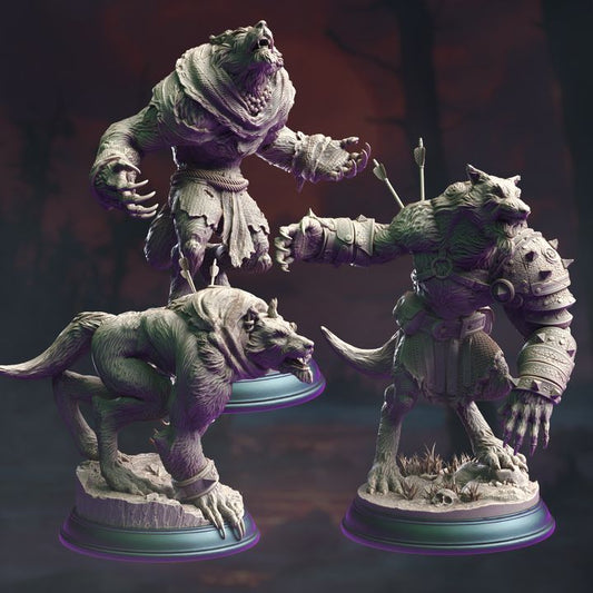 Werewolf Warrior Howling Miniature | Medium | DM Stash | D&D DnD Pathfinder Miniature