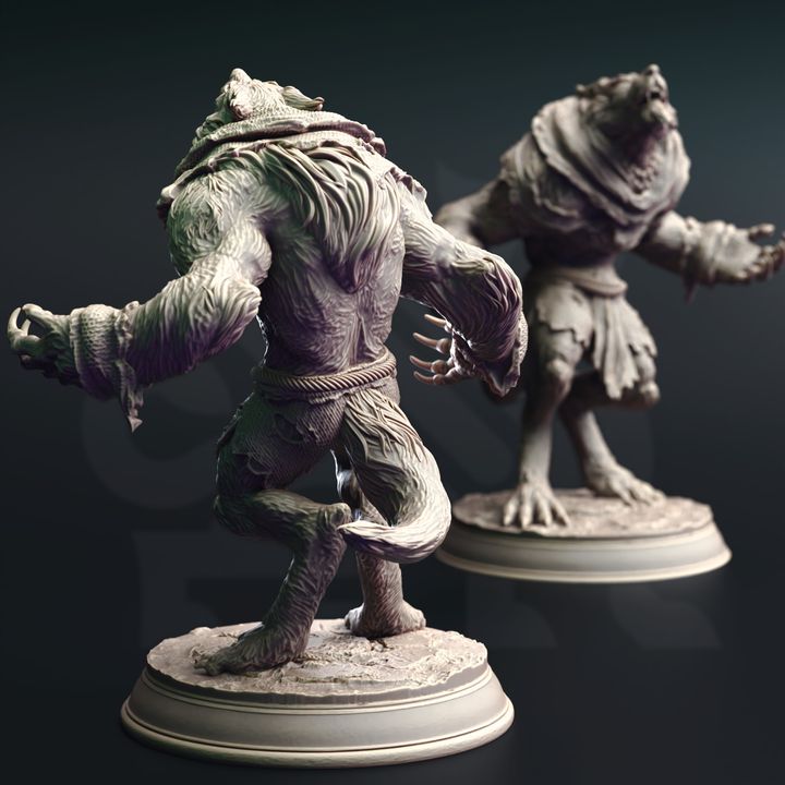 Werewolf Warrior Howling Miniature | Medium | DM Stash | D&D DnD Pathfinder Miniature
