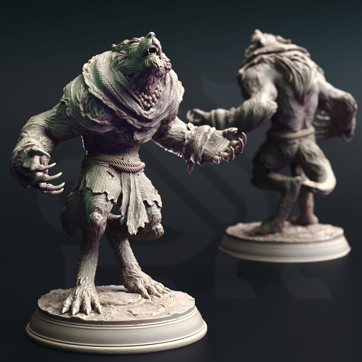 Werewolf Warrior Howling Miniature | Medium | DM Stash | D&D DnD Pathfinder Miniature