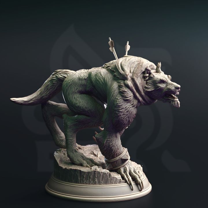 Werewolf Warrior Howling Miniature | Medium | DM Stash | D&D DnD Pathfinder Miniature