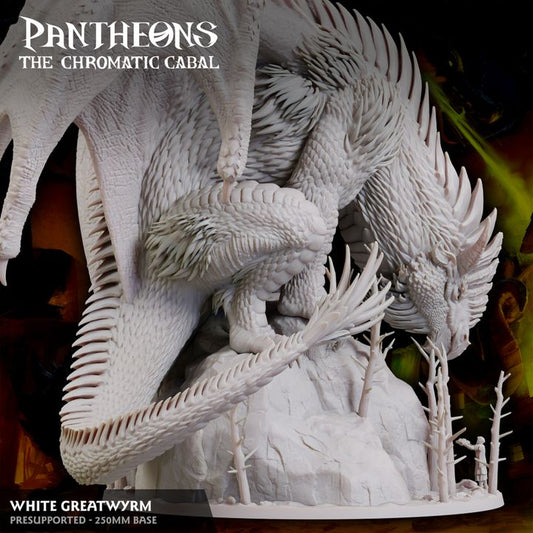 White Dragon Greatwyrm - Guard (250mm Base)