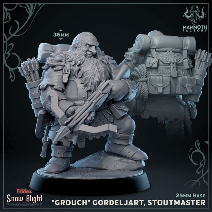 Dwarf Warrior Resin Minis Collection Medium | Mammoth Factory | D&D DnD Pathfinder Miniature