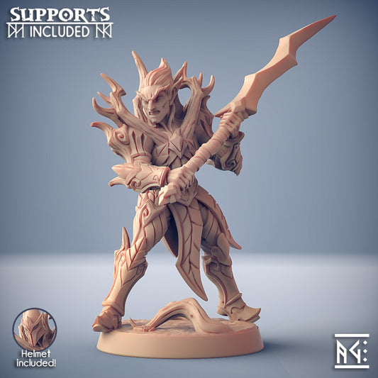 Elf Sylvan Knight Warrior | Medium | Artisan Guild | D&D DnD Pathfinder Miniature