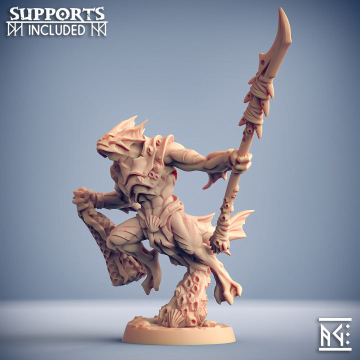 High-Tide Jurakin Warrior Miniature | Medium | Artisan Guild | D&D DnD Pathfinder Miniature