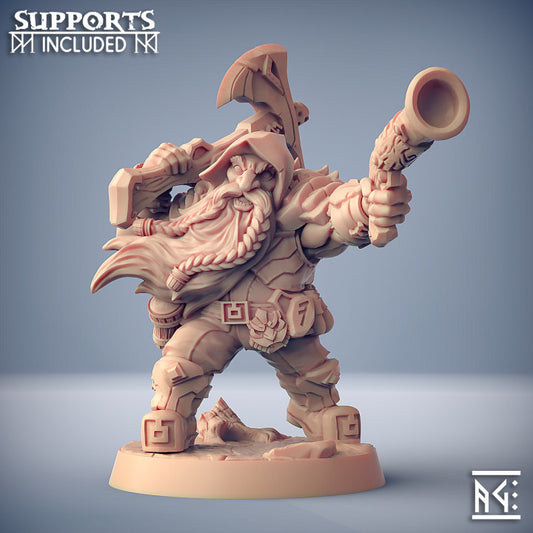 Dwarven Oathbreaker Warrior Defensive | Medium | Artisan Guild | D&D DnD Pathfinder Miniature