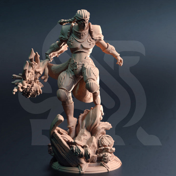 Triton Sea Paladin Oceanic Warrior | Medium | DM Stash | D&D DnD Pathfinder Miniature