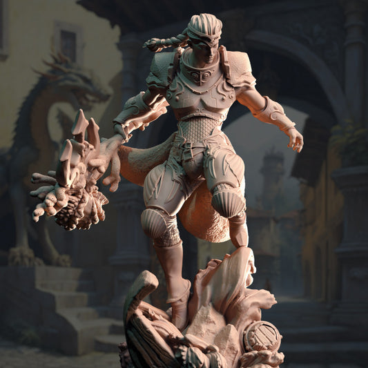 Triton Sea Paladin Oceanic Warrior | Medium | DM Stash | D&D DnD Pathfinder Miniature