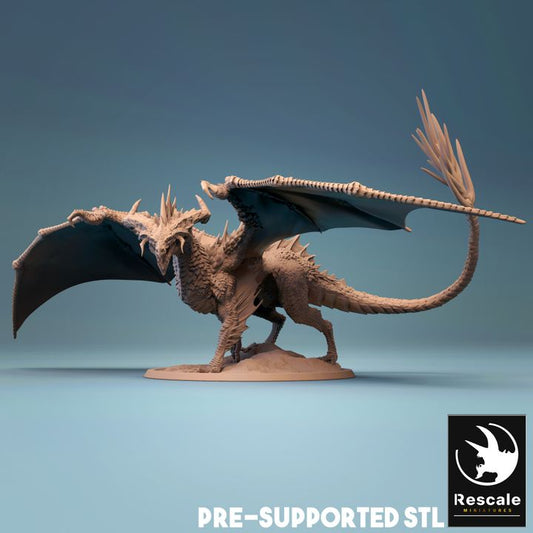 Adult Black Dragon - Regal (76mm Base)
